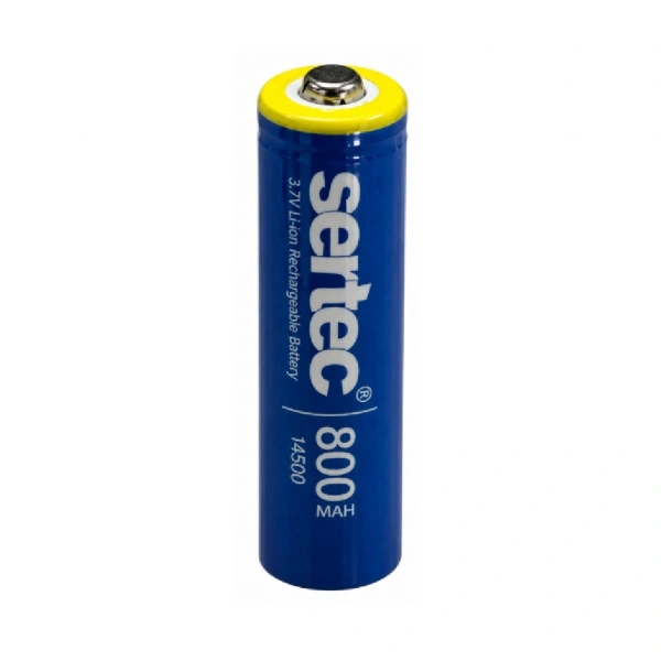 Sertec 14500 3.7V 800mAh 1C Li-ion Şarjlı Kalem Pil