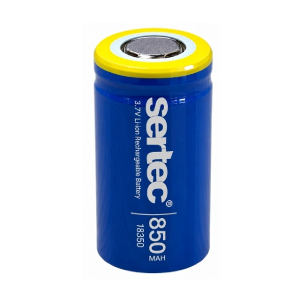 Sertec 18350 3.7V 850mAh 1C Li-ion Düz Kafa Şarjlı Pil