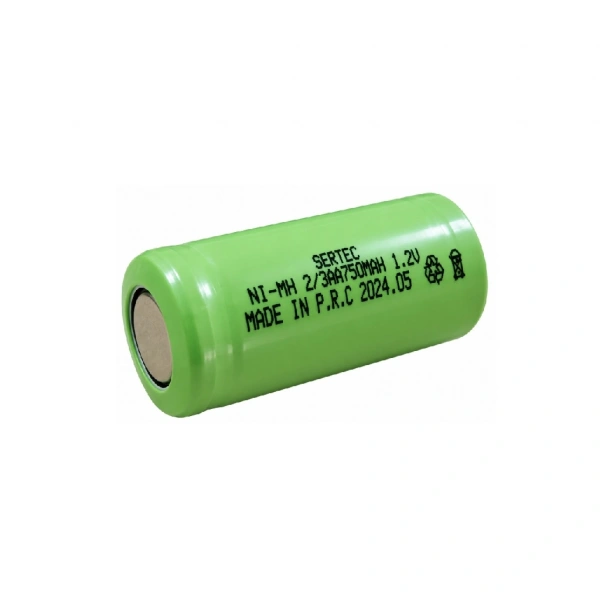 Sertec 2/3 AA 1.2V 750mAh Ni-MH Düz Kafa Şarjlı Pil