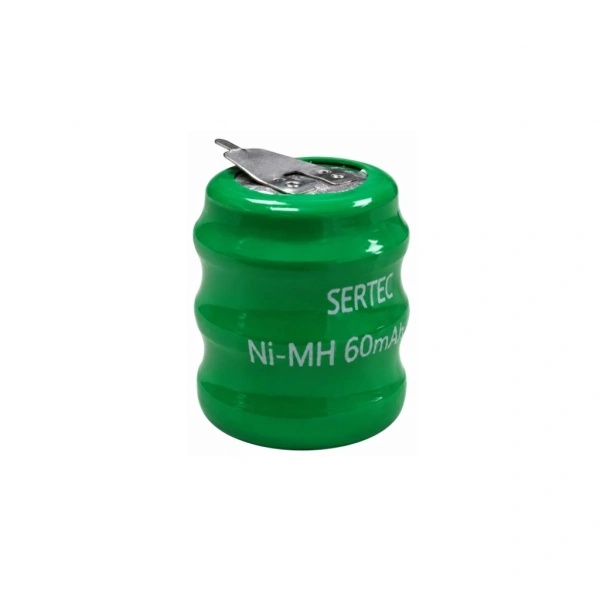 Sertec 3S1P 3.6V 60mAh Ni-MH 2 Pinli Şarjlı Buton Pil