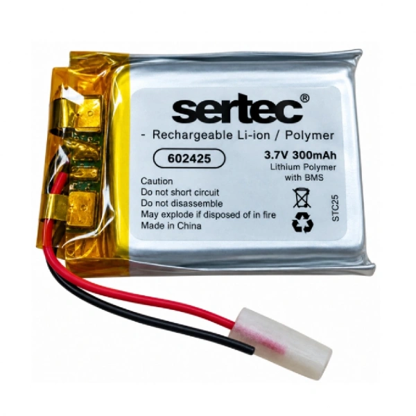 Sertec 602425 3.7V 300mAh Devreli Li-Polymer Pil – 1.5A