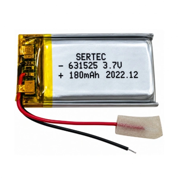 Sertec 631525 3.7V 180mAh Devreli Li-Polymer Pil – 1.5A