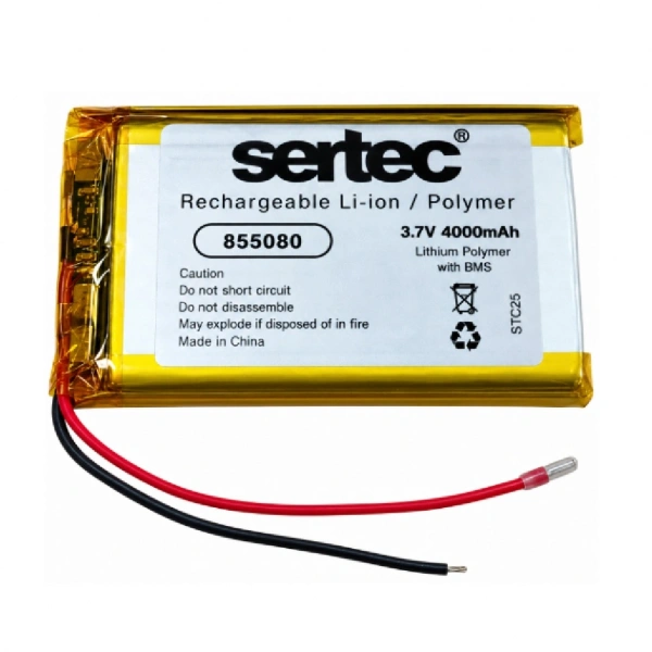 Sertec 855080 3.7V 4000mAh Devreli Li-Polymer Pil – 1.5A