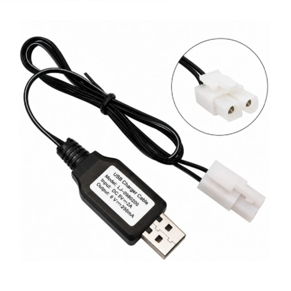 Sertec 9.6V Ni-Cd / Ni-MH Oyuncak Bataryası USB Şarj Kablosu