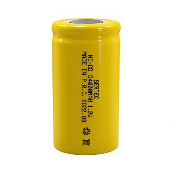 Sertec D Büyük Boy 1.2V 4000mAh Ni-Cd Düz Kafa Şarjlı Pil