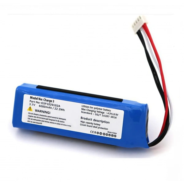Sertec JBL Charge 3 Uyumlu 3.7V 6000mAh Soketli Şarjlı Batarya