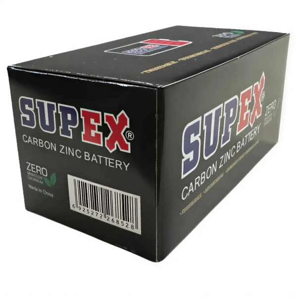 Supex 6F22 9V Çinko Karbon Pil 12li Kutu
