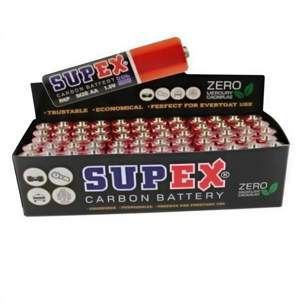 Supex R03 AAA 1.5V Çinko Karbon İnce Kalem Pil 60lı Kutu