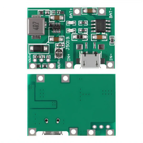 TP4056 1S 1A Micro USB Li-ion Li-Po Pil Şarj ve Voltaj Yükseltici Modülü
