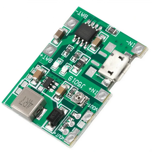 TP4056 1S 1A Micro USB Li-ion Li-Po Pil Şarj ve Voltaj Yükseltici Modülü