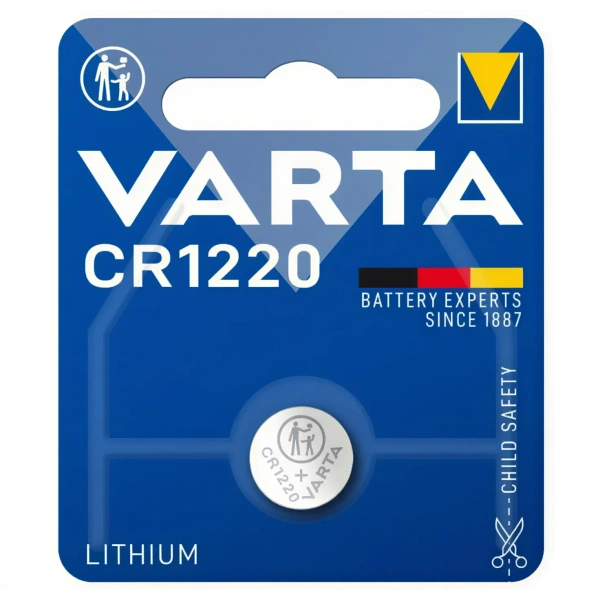 Varta CR1220 3V Lityum Düğme Pil Tekli Kart