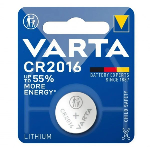 Varta CR2016 3V Lityum Düğme Pil Tekli Kart