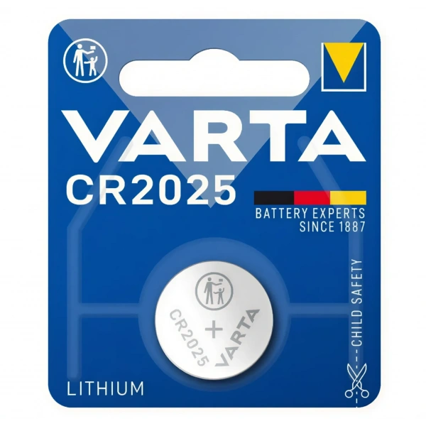 Varta CR2025 3V Lityum Düğme Pil Tekli Kart