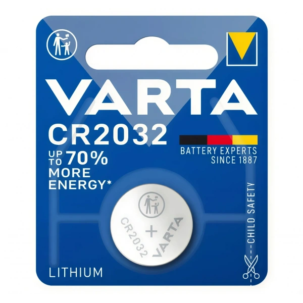 Varta CR2032 3V Lityum Düğme Pil Tekli Kart