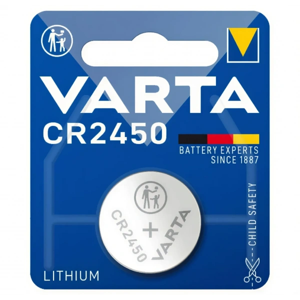 Varta CR2450 3V Lityum Düğme Pil Tekli Kart
