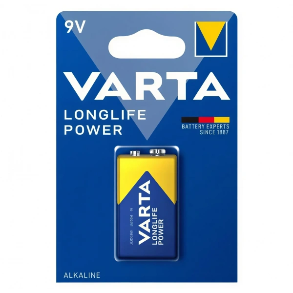 Varta Longlife Power 9V Alkalin Pil Tekli Paket