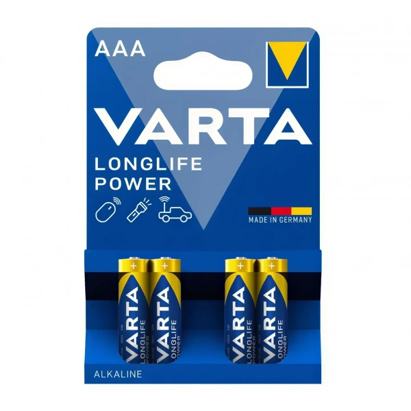 Varta Longlife Power R03 AAA 1.5V Alkalin İnce Kalem Pil 4lü Paket