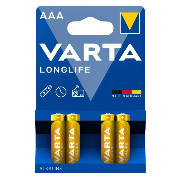 Varta Longlife R03 AAA 1.5V Alkalin İnce Kalem Pil 4lü Paket