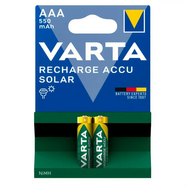 Varta Solar 1.2V 550 mAh Ni-MH AAA Şarjlı İnce Kalem Pil - 2li Paket