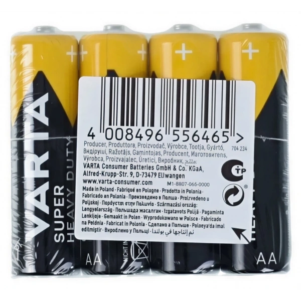 Varta Superlife R6 AA 1.5V Çinko Karbon Kalem Pil 4lü Shrink