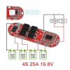 4S 25A 16.8V Li-ion Li-Po Balanslı Kırmızı PCB BMS Batarya Koruma Devresi