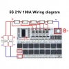 5S 100A 16V LiFePO4 Balanslı Beyaz PCB BMS Batarya Koruma Devresi