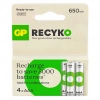 GP ReCyko 650 Serisi 650 mAh NiMH AAA İnce Kalem Boy 4lü Şarjlı Pil