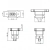 Amass XT60E-F Panel Tipi Dişi Konnektör - XT60