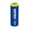 Sertec 18500 3.7V 2000mAh 1C Li-ion Düz Kafa Şarjlı Pil