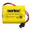 Sertec 3S1P AA 3.6V 800mAh Ni-Cd Şarjlı Oyuncak Pili - Kablolu - Siyah Konnektörlü