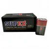 Supex 6F22 9V Çinko Karbon Pil 12li Kutu
