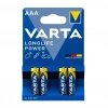 Varta Longlife Power R03 AAA 1.5V Alkalin İnce Kalem Pil 4lü Paket