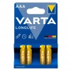 Varta Longlife R03 AAA 1.5V Alkalin İnce Kalem Pil 4lü Paket