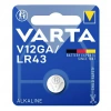 Varta V12GA LR43 1.5V Alkalin Düğme Pil Tekli Kart