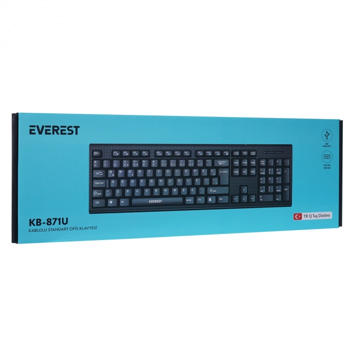 Everest KB-871U Siyah USB Q Standart Klavye