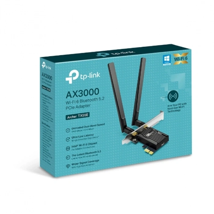 Tp-Link Archer TX55E 3000 Mbps Kablosuz Ağ Adaptörü