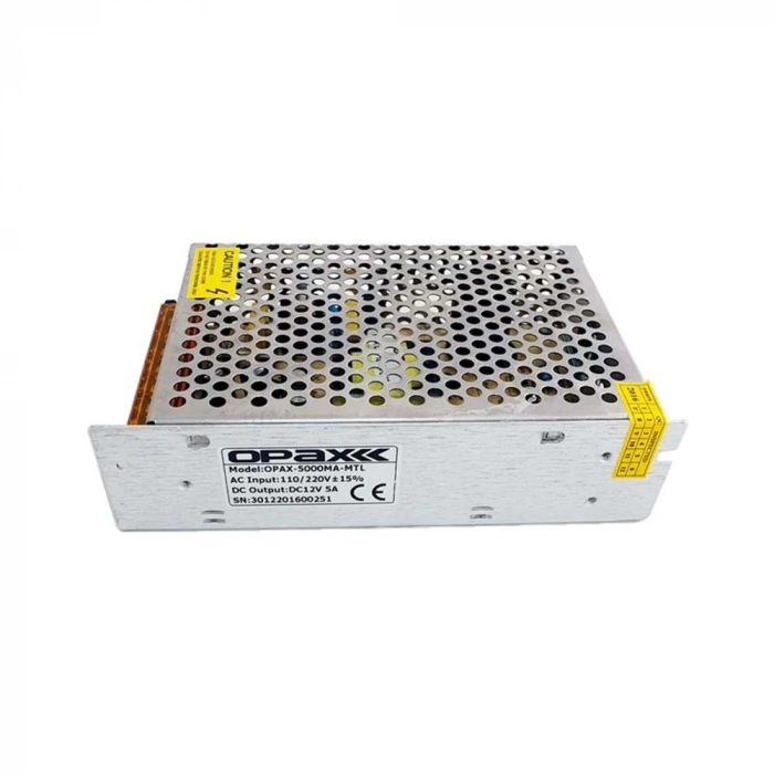 OPAX-5000MA-MTL SMPS 5 AMPER DC 12V SANAYİ TİPİ ADAPTÖR