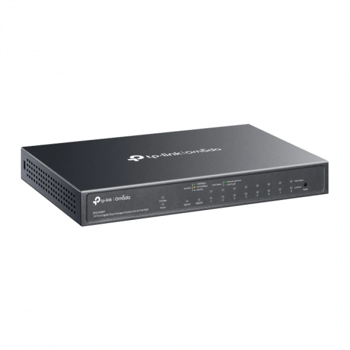 TP-Link Omada ES210GMP 10 Port 10/100/1000 Mbps Yönetilebilir Gigabit PoE Switch