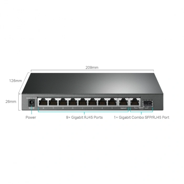 Tp-Link TL-SG1210MPE 10-Port Gigabit Easy Smart Switch