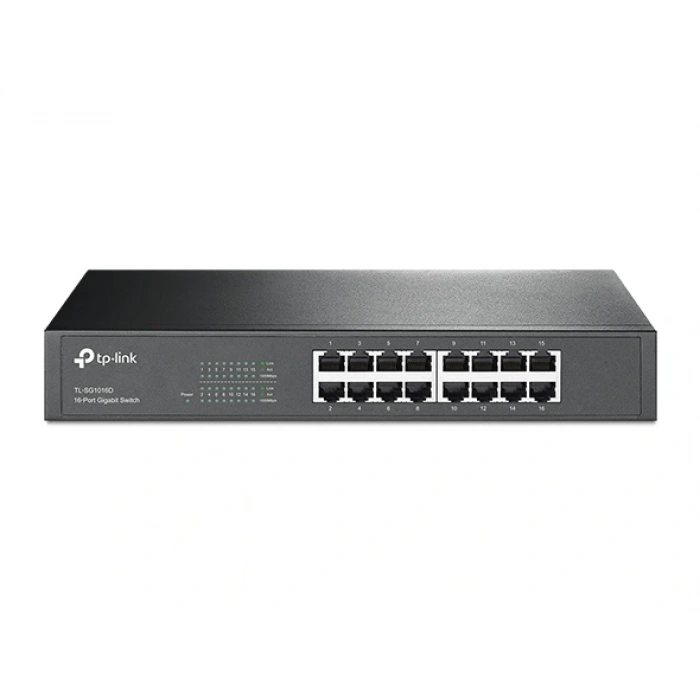 Tp-Link TL-SG1016D 16Port 10/100/1000 Gigabit Rackmount Switch