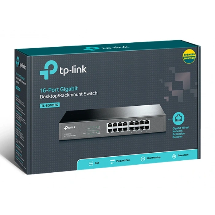 Tp-Link TL-SG1016D 16Port 10/100/1000 Gigabit Rackmount Switch