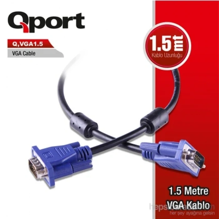 Qport Q-VGA1.5 1.5 m VGA Kablo