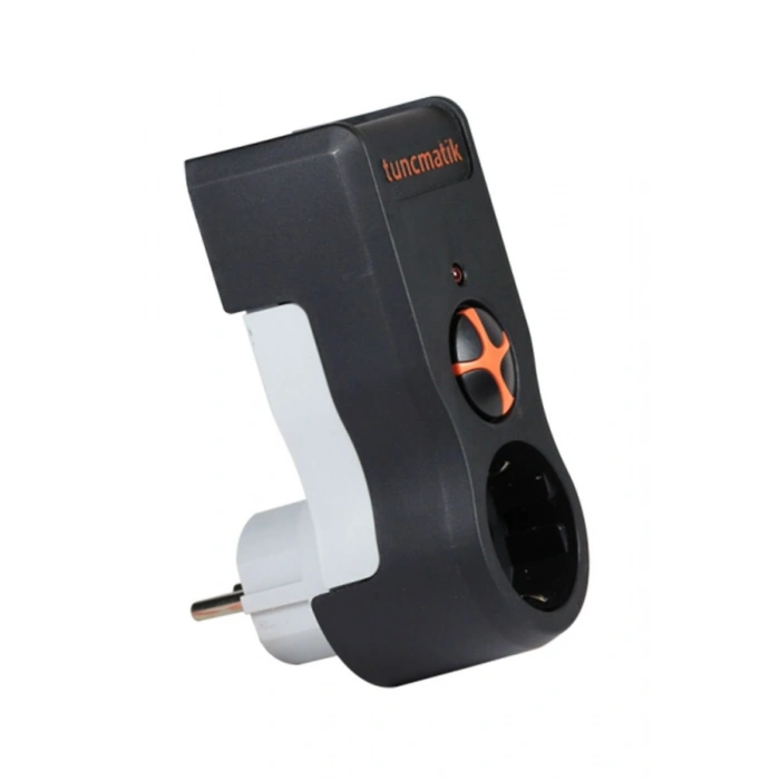 Tunçmatik Tekli Siyah Powersurge Akım Korumalı Priz