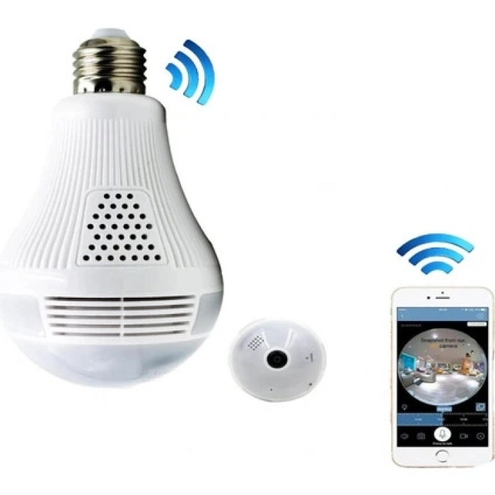 Eays Panoromi̇k 360 Derece Wifi IP Ampul Kamera