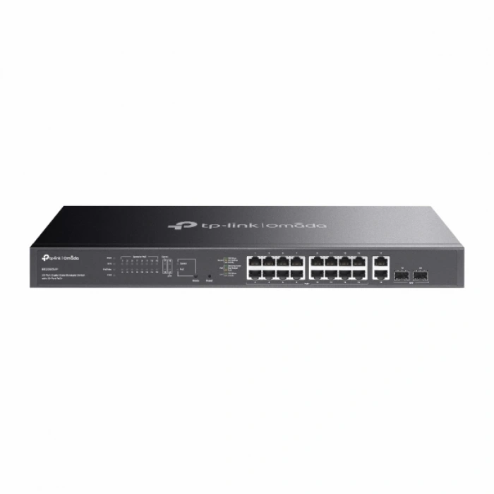 TP-LINK OMADA ES220GMP 16 PORT GIGABIT + 2XGB SFP+2XGB RJ45 UPLINK CLOUD L2 YÖNETİLEBİLİR 250W POE RACKMOUNT SWITCH