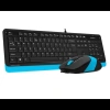 A4 TECH F1010 USB Q Trk Optic Mouse Siyah/Gri Standart Klavye - Mouse Set