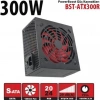 PowerBoost BST-ATX300R 300w, PPFC 12cm Kırmızı Fanlı ATX PSU (Retail Box) Güç Kaynağı