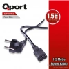 Qport Q-POW1_5 1.5 m Güç Kablosu