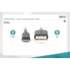 Digitus AK-300110-018-S 1.8 Mt USB 2.0 to micro USB Erkek-Erkek AWH28 UL USB 2.0 Kablo