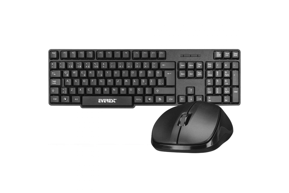 Everest KM-6852 Kablosuz Combo Q Standart Klavye + Mouse Set Kablosuz Set